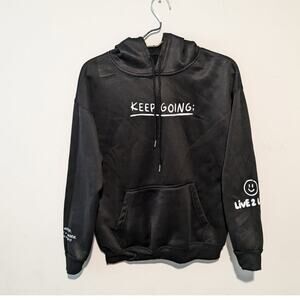 "Keep Going" Women's Black Hoodie Size M